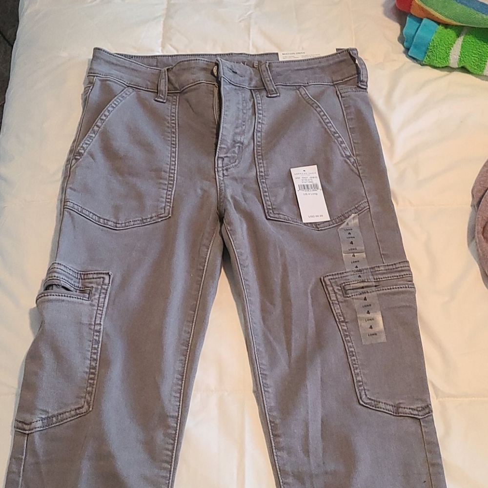Gray American Eagle Jeggings